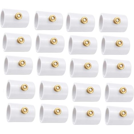 Filiyano-JamY Home Lot de 20 raccords de buse de brumisation en PVC de 1/2 pouce avec tête de rechange en laiton pour système de brumisation extérieur (1/5)