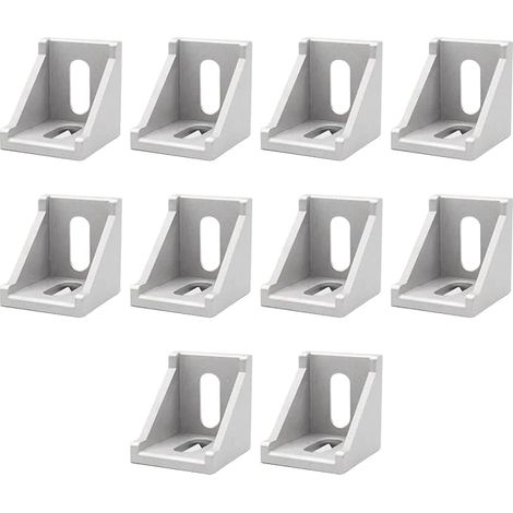 Winkel BefestigungEckwinkel, Aluminium Befestigungsmaterial Winkel Befestigung, Winkelverbinder Befestigung Aluprofil Eckwinkel (40x40- 10pcs) (1/5)