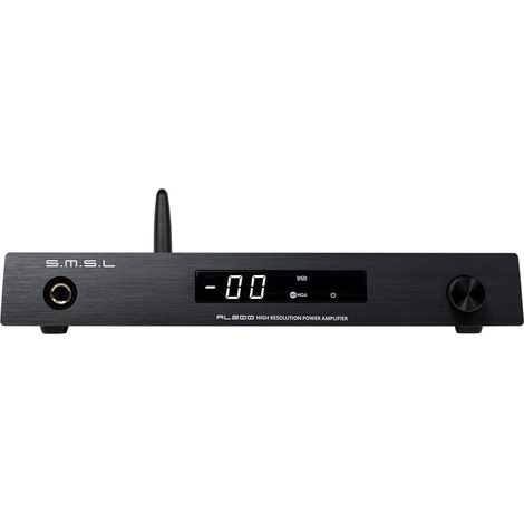 Amplificateur Stéréo Intégré, Ampli Casque Audio Classe D 2 canaux, Puce MA5332MS XMOS XU-316 MQA DSD Native 256, entrée RCA/Bluetooth/USB/Coaxial/Optique avec télécommande IR (1/5)