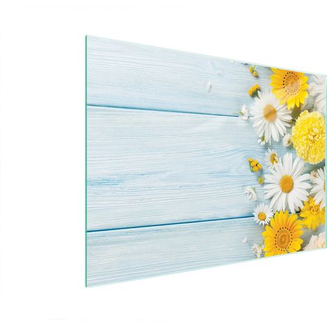 Planche à découper en verre 40x30 camomille (1/5)
