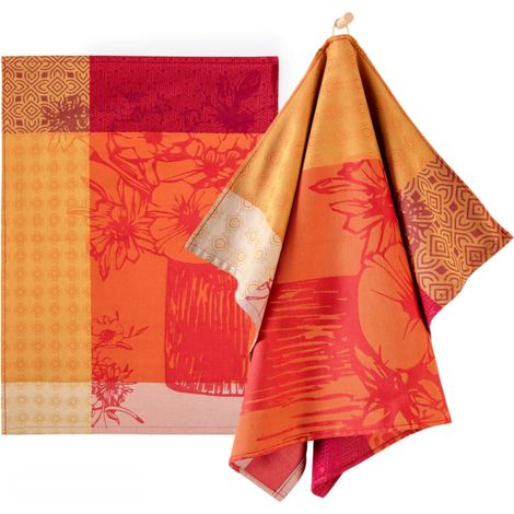 Strofinaccio da cucina Bouquet 50x70 Zwoltex capra rosso arancio (1/3)