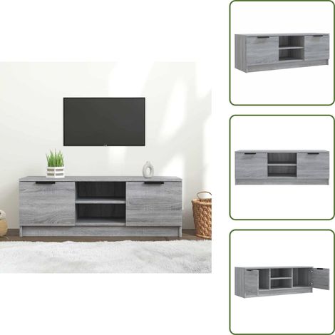 Meuble TV Sonoma gris 102x35x36,5 cm Bois d'ingénierie - Meuble Tv - Meuble Salon - Support Tv - Unité Tv - Bois D'ingénierie (1/5)