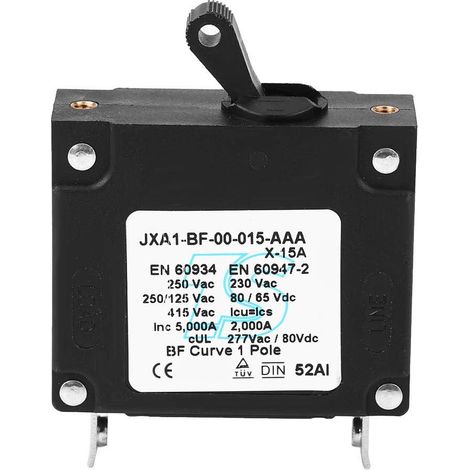 Disjoncteur,  15A / 20A / 25A / 30A Disjoncteur de voiture Protection de Court Circuit,DC/AC manuel Interrupteur à Bascule Interrupteur de Remise à Zéro Manuelle(15A).