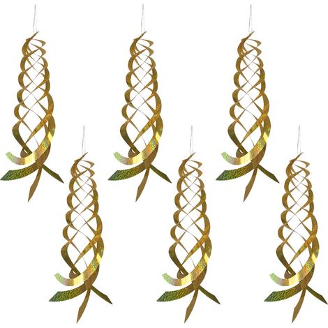 Lot de 6 Réflecteur spiralé, dispositif réfléchissant suspendu, dissuasif pour oiseaux, protection jardin et verger (1/5)