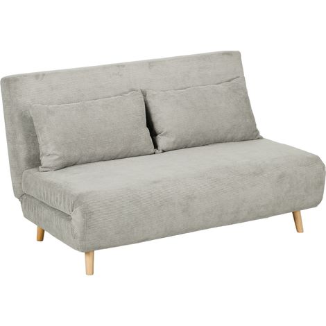 Sofá cama convertible con respaldo ajustable, poliéster gris, 141 x 90 x 81 cm (1/5)