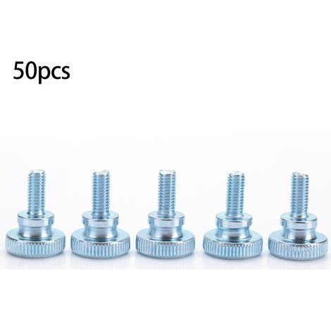 50 Stück gerändelte Hochkopfschrauben M5x14 mit Doppelgriff und einstellbarer Steigung (1/5)