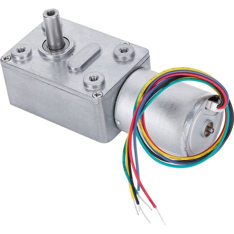Moteur à vis sans fin 12 V CC à réduction de vitesse, autobloquant et réversible, pièces électriques (6 tr/min) (1/5)