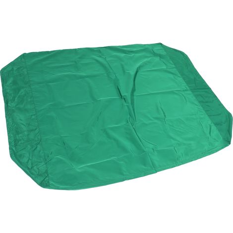 Telo di copertura verde per sabbiera, telone protettivo quadrato per piscina con coulisse, 120x120 cm. (1/5)