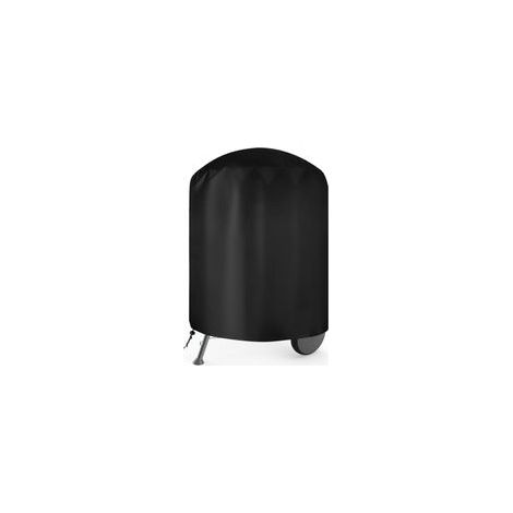 Housse Barbecue Exterieur,Bache de Protection Exterieur Ø 76 x 91 cm, Housse plancha Exterieur Tissu Oxford 210D, imperméable, Anti-poussière et Anti-UV, Housses Barbecue pour Rond,Noir (1/5)