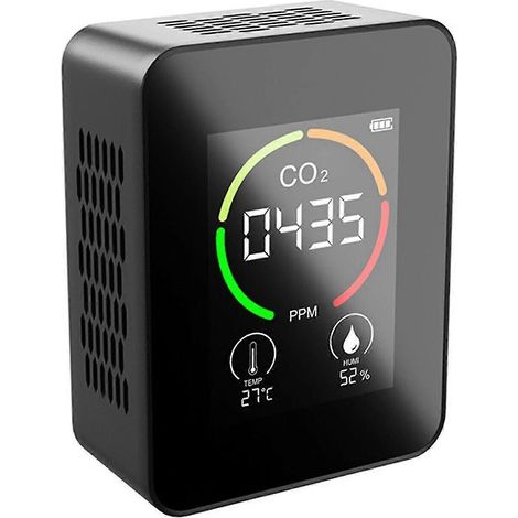 Capteur de CO2, thermomètre et hygromètre portables 3 en 1 pour puits (1/4)