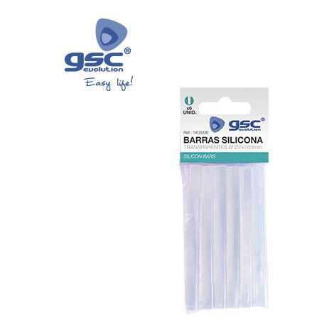 Beutel mit 6 transparenten Silikonstangen Ø7 GSC 001403306