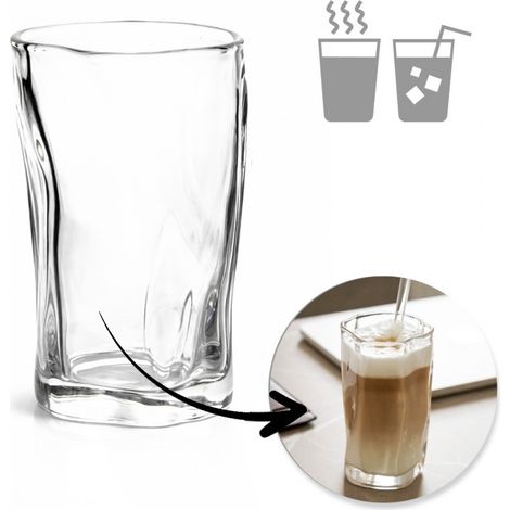 275 ml Wellglas, 1 Stück, für Kaffee, Latte Macchiato und Longdrinks SZK199
