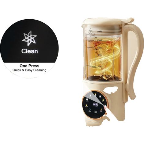 Máquina para hacer leche de soja, uso versátil en la cocina, controles táctiles inteligentes, BLANCA (1/5)