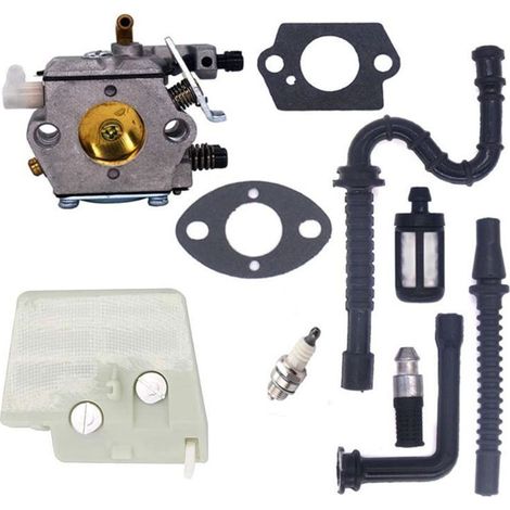 Carburateur WT-194 avec remplacement de filtre à air pour Stihl 024 026 MS240 MS260 024AV 024S remplacement Walbro WT-194-1 remplacement de carburateur de tronçonneuse WT-22 11211200611 (1/5)