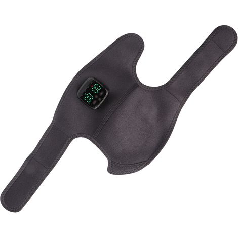 Genouillère chauffante avec support et vibrations réglables, masseur électrique portable sans fil, coussin chauffant (1/5)