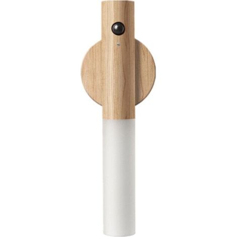 Veilleuse rechargeable à LED Veilleuse intelligente à induction pour le corps humain Lumière de capteur pour salle de bain armoire de couloir(bois de frêne)