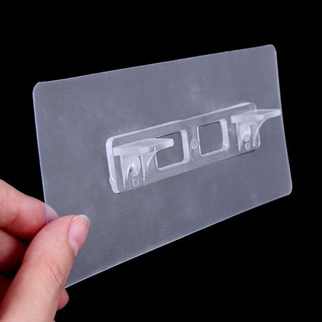 Schraubenlose Wandhalterungen, 10er-Pack – Transparente PVC-Dübel, Tragkraft 30 kg, Abmessungen 4/6/7 cm (1/5)