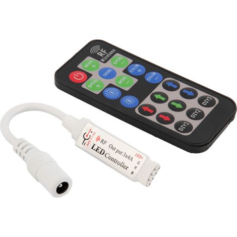 Contrôleur miniature RGB sept couleurs RF19 touches à monter soi-même pour bande LED 5-24 V
