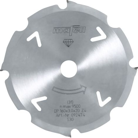Mafell Sägeblatt Diamant 160 x 2,4/3,0 x 20 mm Z 4 FZ/TR PSS 3100 MT 55 092474