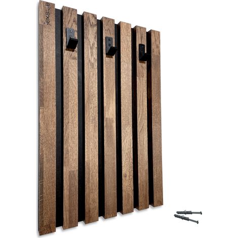 Lamele Wandkleiderbügel 40 cm braun (1/5)
