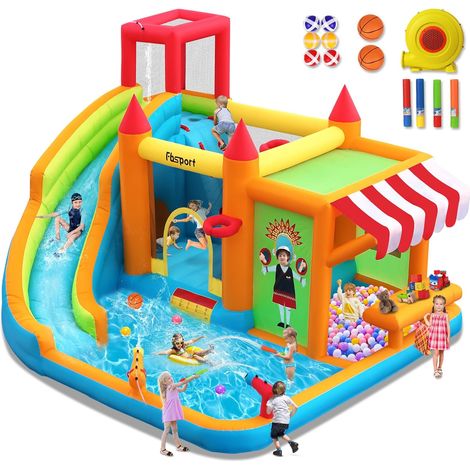 Inflatable Castle Child with Blower Inflatable Playground Adult Large Inflatable Castle Pool Holiday/Birthday Gift for Children (1/5)