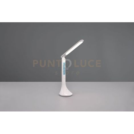 PATTY LAMPADA DA STUDIO LED 4W 380lm, 4000K BIANCA RICARICABILE CON ORA, DATA E SVEGLIA ACCENSIONE TOUCH H. 34CM DIMMERABILE