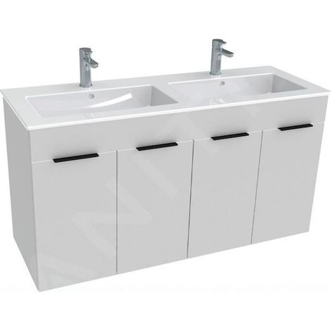 Jika Cube - Meuble avec double évier, 1180x422x622 mm, blanc H4536611763001 (1/3)