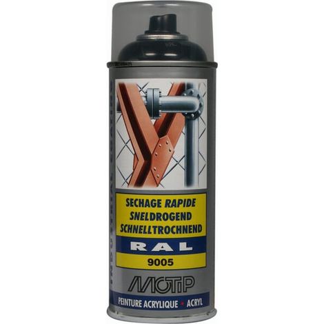 Vernice spray acrilica, nero RAL 9005, 400 ml, codice 07236 (1/3)