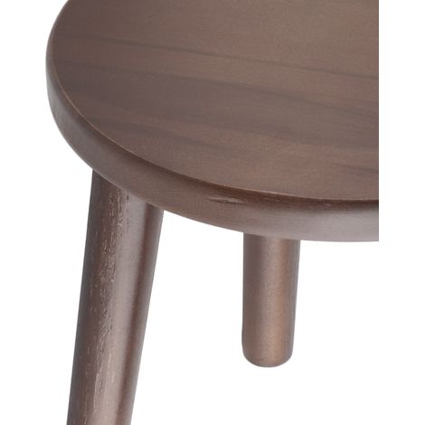 Tabourets en bois multifonctionnels pour la maison, petit banc mignon, siège enfant, meuble à monter soi-même (rond, marron noisette) (1/5)
