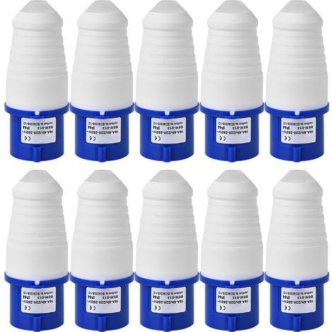10 Stück BEM-013 Industrie-Steckverbinder, 3-polig, IP44 wasserdicht, 16 A, 220–250 V (1/5)