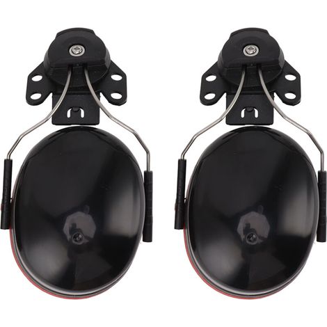 Casque antibruit réglable pour chantier – Protection auditive haute performance, noir et rouge, ajustable pour adultes