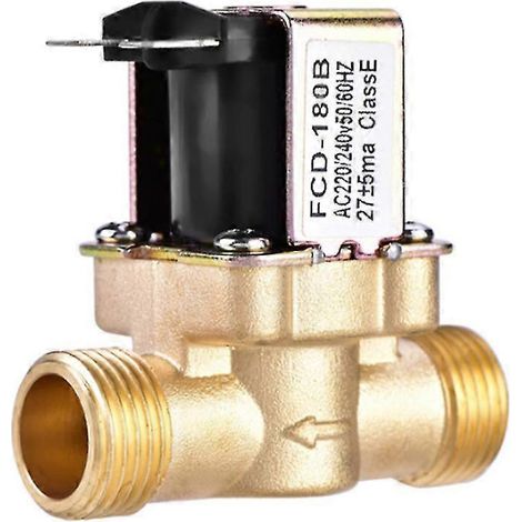 Électrovanne 1/2" AC 220V normalement fermée en laiton, électrovanne 2 voies, vanne de régulation de pression magnétique (1/3)