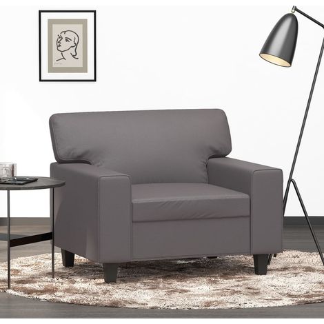 Sessel Grau 60 cm Kunstleder vidaXL (1/5)
