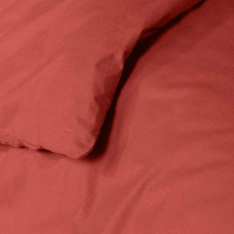 Housse de couette 140 x 200 cm Line terracotta (1/3)