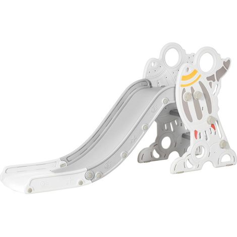 Toboggan pour enfants toboggan intérieur pour enfant, de 18 à 36 mois, jusqu'à 30 kg, 157L x 46,5l x 80H cm, gris (1/3)