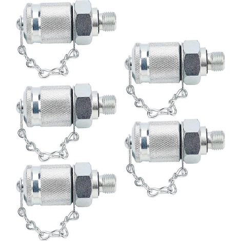 Adaptateur de test hydraulique 5 pièces, raccord fileté pour mesure de pression, coupleur PT/PPTM10 x 1, connecteur de contrôle, embouts de vérification (1/5)