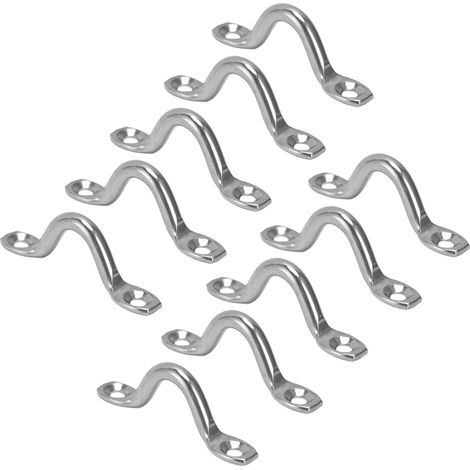Lot de 10 œillets de fixation pour cordage de 1,5 à 9,5 mm (1/16 à 3/8 po) en acier inoxydable 316 pour bateaux. (1/5)
