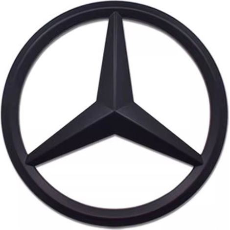 ABS-Kühlergrillemblem für Mercedes-Benz – AMG Edition (Kompatibel mit W108, W124, W140, W177, GLA usw. Maße: 21 cm, Mattschwarz) (1/5)