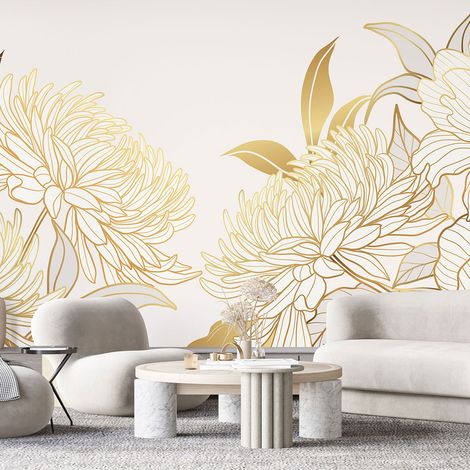 Papier peint panoramique - Fleurs - 130 cm x 55 cm (1/4)