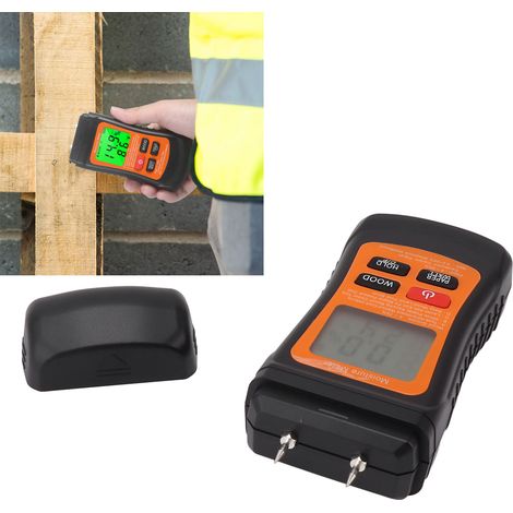 Medidor digital de humedad para madera de pino con retroiluminación, para leña y materiales de construcción. (1/5)