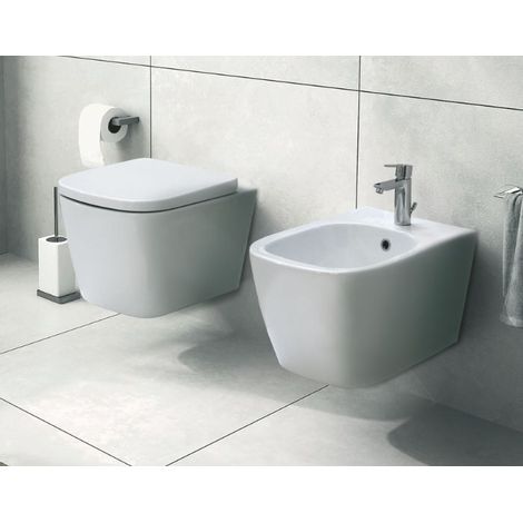 Sanitari Tratto Sospesi Senza Brida 50x36,5 cm con Copriwater