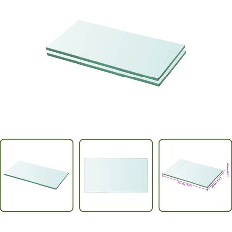 Panneau de verre - Panneaux d'étagère 2 pcs Verre Transparent 20 x 30 cm (1/5)