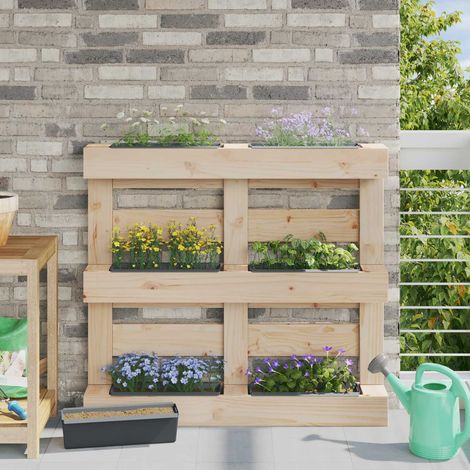 vidaXL Flower Boxes for Euro Pallets 24 pcs Grey 36 x 13.5 x 9.5 cm