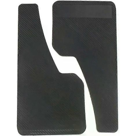 2-teilige schwarze Carbonfaser-Kotflügel mit Karomuster, universell, für Vorder- und Hinterreifen, Spritzschutz (1/4)