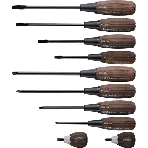 VESSEL - Set di 10 cacciaviti Wood-COMPO 3010PS (1/5)