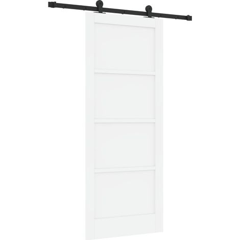 Maison Exclusive - Schiebetür ORKDAL Weiß 83 x 202 cm Massives Ki