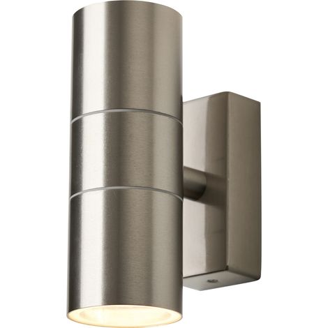 Litecraft Kenn Wall Light Outdoor Up Down IP65 Rated Fitting - Stainless Steel (1/5)