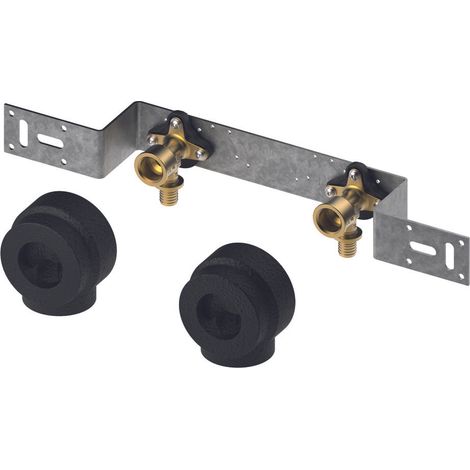 TECE TECEflex Unité de montage 153 avec rosaces murales, Dimension 16 x Rp 1/2, Si-Bronze avec boîtiers d'insonorisation spécialement pour l'utilisation du manchon d'étanchéité Seal System, 720567