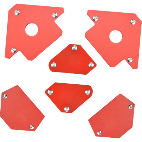 Support de Soudure Magnétique Petite Moyenne Grande Taille, Aimants de Soudure Multifonctionnels à Forte Aimantation, Lot de 6 Pièces (1/5)