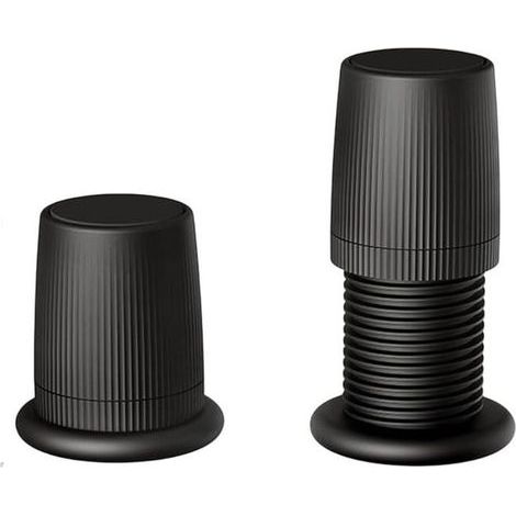 Set of 2 adjustable furniture feet pads, bed risers, 76 to 125 mm high, non-slip, for sofa, bed (black) (1/5)